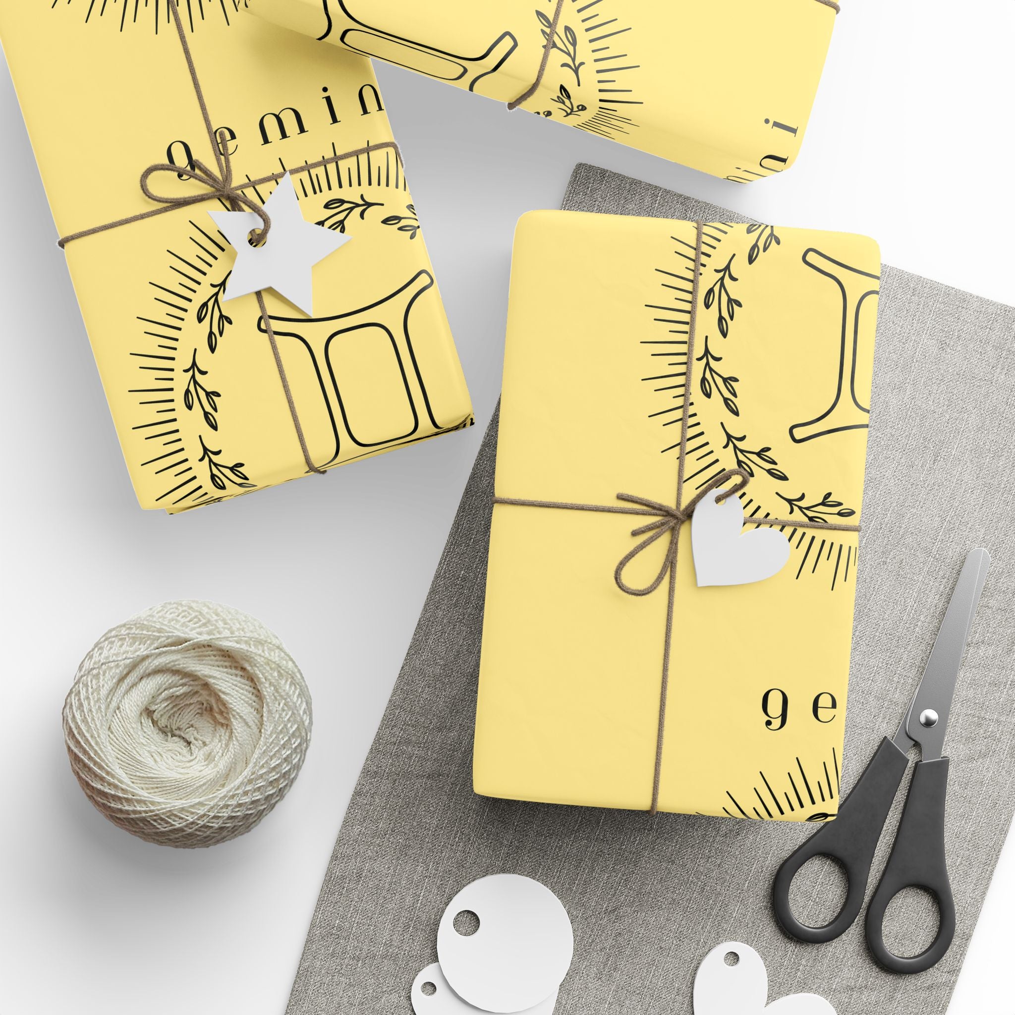 Gift Wrapping Papers - Gemini Zodiac Themed for Holidays and Birthdays