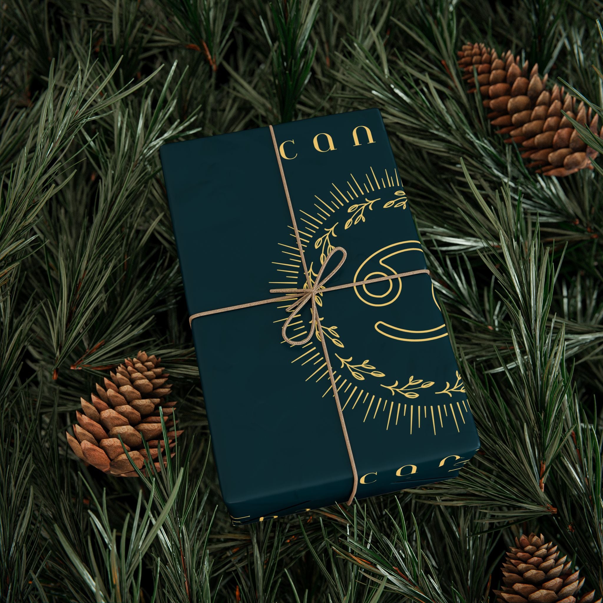 Gift Wrapping Paper Cancer Zodiac Holiday Christmas Birthday