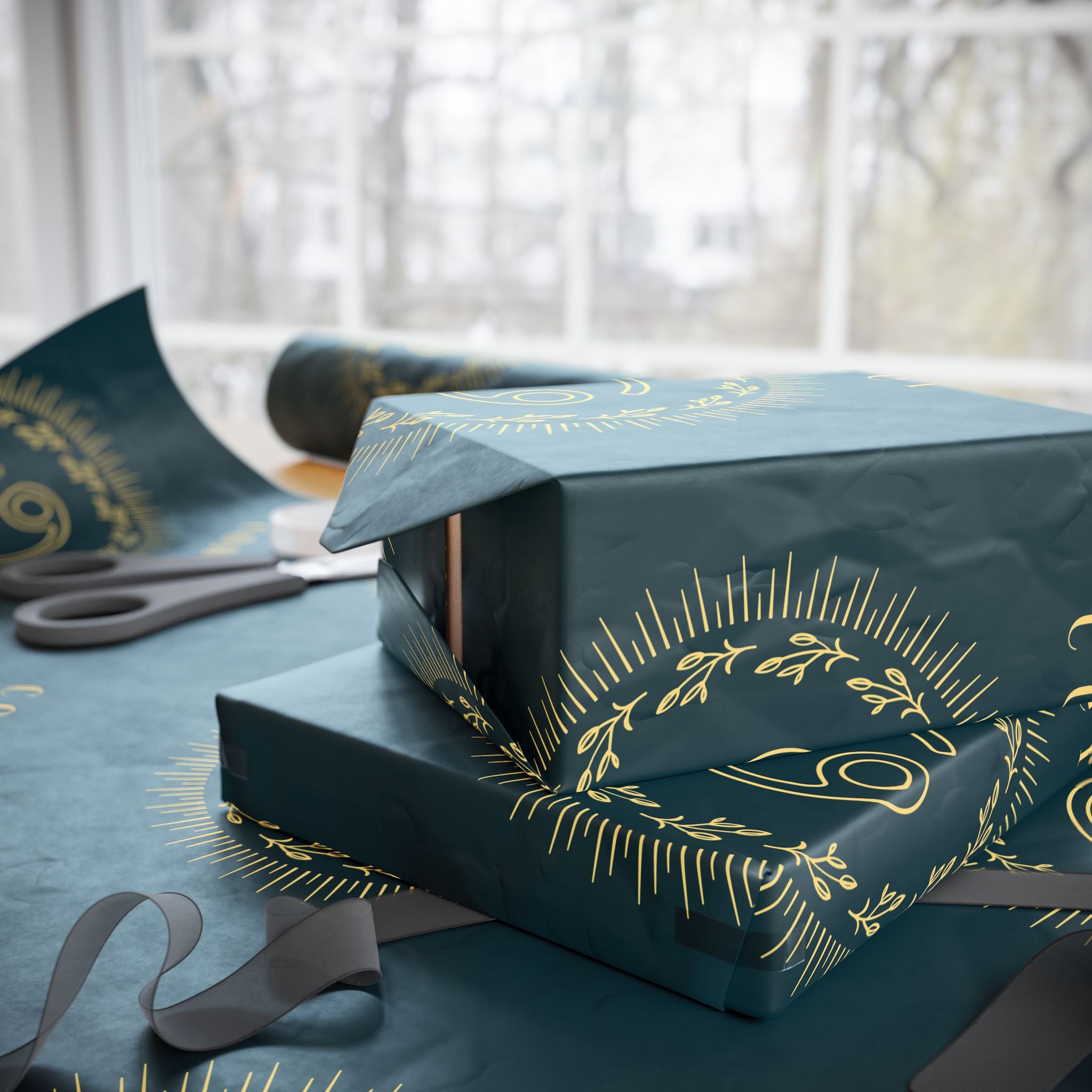 Gift Wrapping Paper Cancer Zodiac Holiday Christmas Birthday