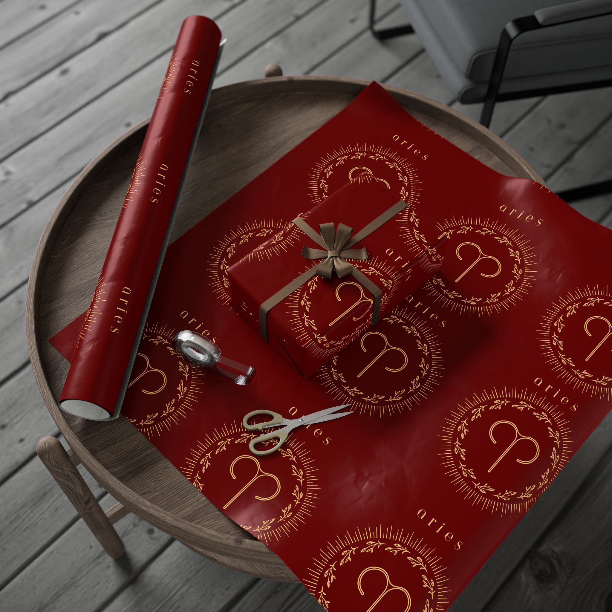 Gift Wrapping Paper Aries Zodiac Holiday Christmas Birthday