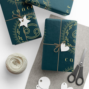 Gift Wrapping Paper Cancer Zodiac Holiday Christmas Birthday