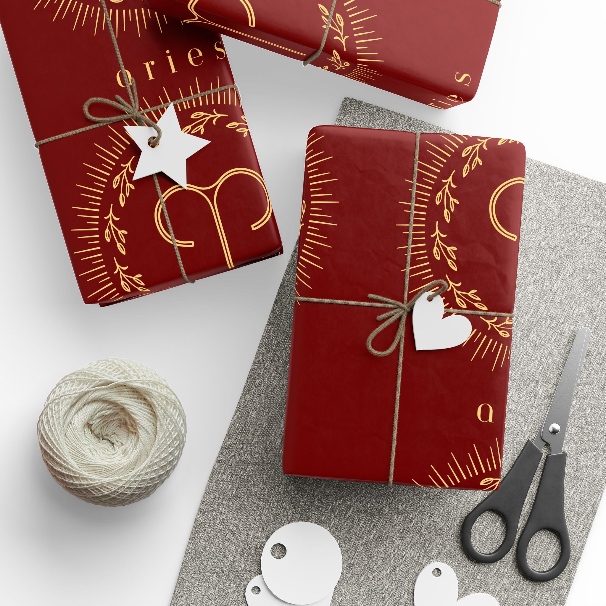 Gift Wrapping Paper Aries Zodiac Holiday Christmas Birthday