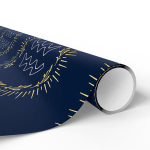 Gift Wrapping Paper Aquarius Zodiac Holiday Christmas Birthday